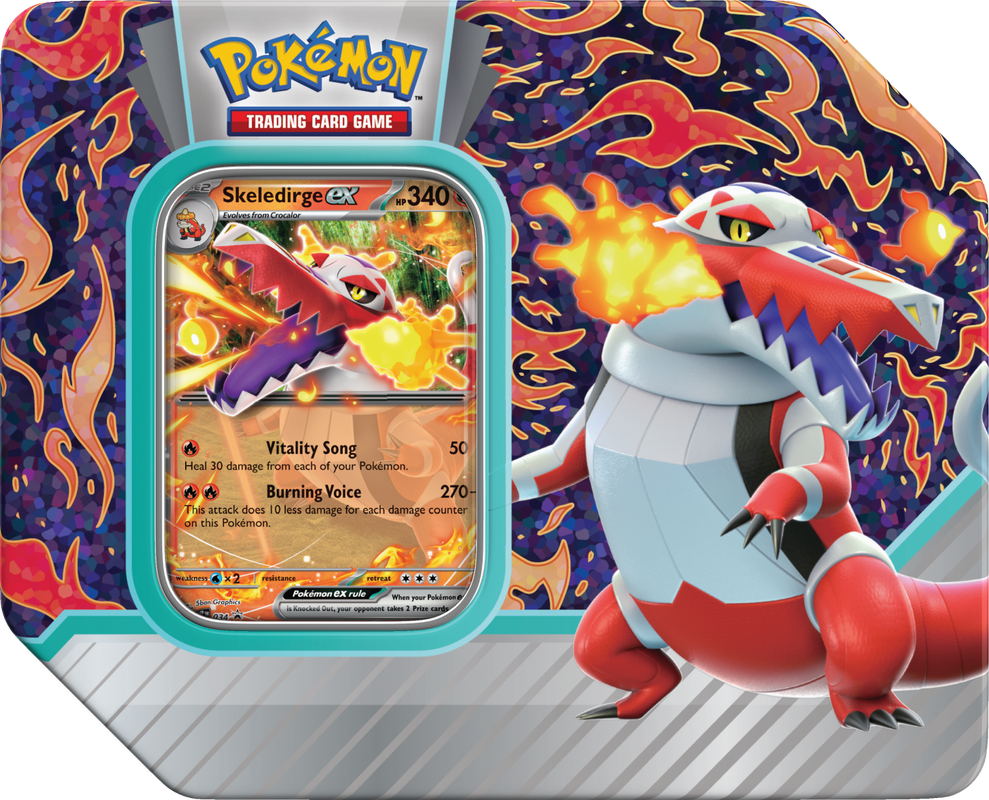 Pokemon Paldea Partners Tin Skeledirge EX