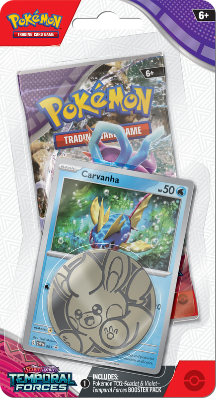 Pokemon SV5 Temporal Forces Checklane Blister Carvanha