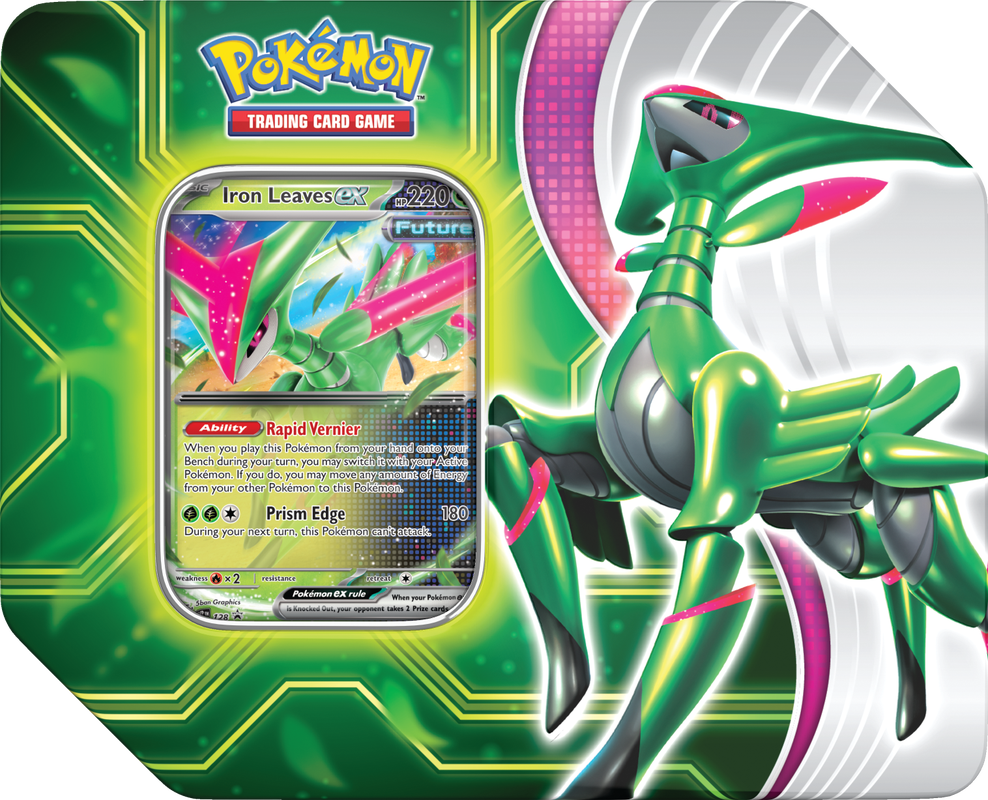 Pokemon Paradox Clash Tin Iron Leaves EX