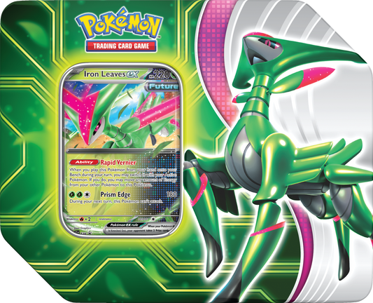 Pokemon Paradox Clash Tin Iron Leaves EX