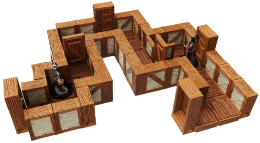Warlock Tiles: 1" Town & Village Straight Walls