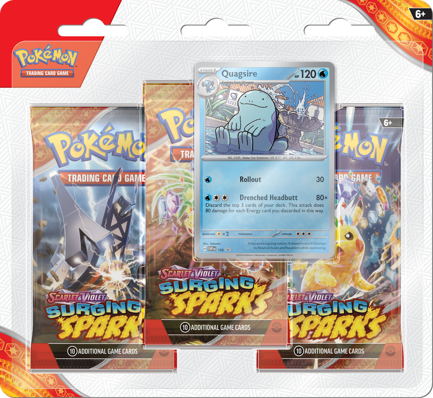 Pokemon SV8 Surging Sparks 3PK Blister Quagsire