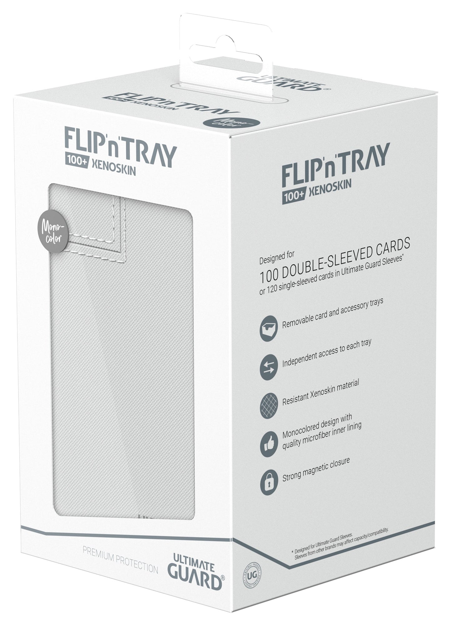 UG FLIP N TRAY DECK CASE MONOCOLOR WHITE 100+