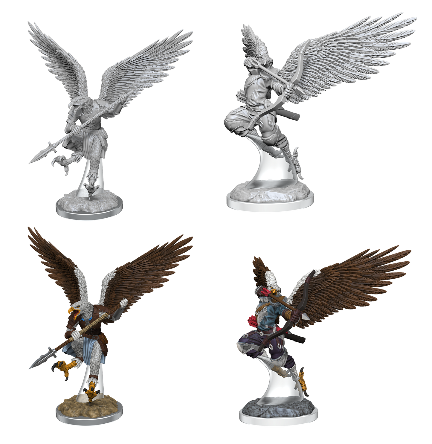 DND UNPAINTED MINIS WV17 AARAKOCRA FIGHTERS
