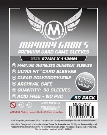 MAYDAY PREMIUM MAGNUM OVERSIZED DUNGEON SLEEVES 50CT
