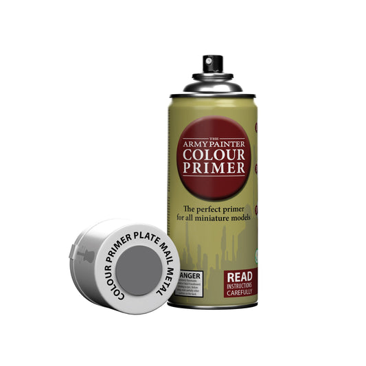 ARMY PAINTER - COLOUR PRIMER: PLATEMAIL METAL SPRAY (400ml) (CAN'T BE SHIPPED)