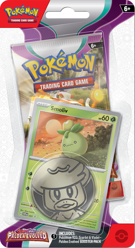 Pokemon SV2 Paldea Evolved Checklane Blister Smoliv