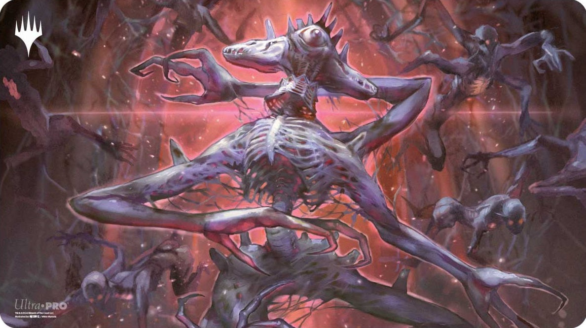 UP Playmat MTG Duskmourn Mythic Cycle Black