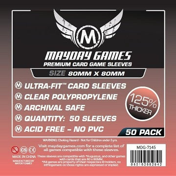 MAYDAY THICK SLEEVES 80mm X 80mm 50CT