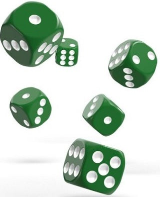 OAKIE DOAKIE 12D6 16MM DICE - SOLID GREEN