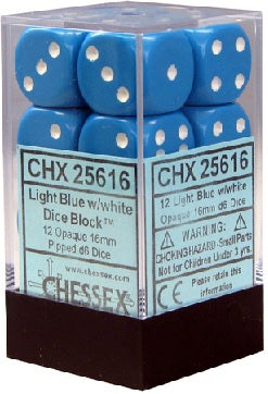 OPAQUE 12D6 LIGHT BLUE/WHITE 16MM