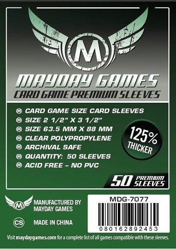 Mayday Thick Sleeves 63.5mm X 88mm 50ct