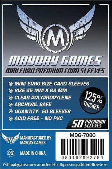 MAYDAY THICK SLEEVES 45MM X 68MM 50CT