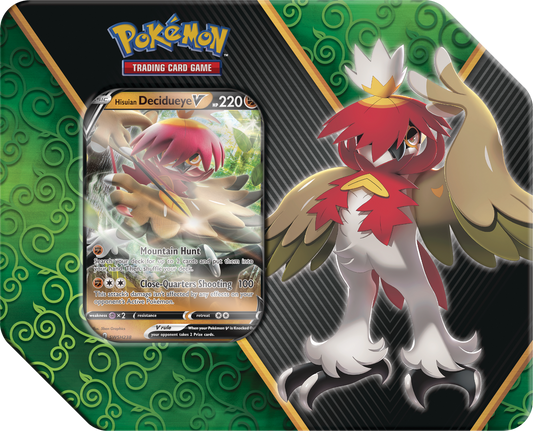 Pokemon Divergent Powers Tin Hisuian Decidueye V