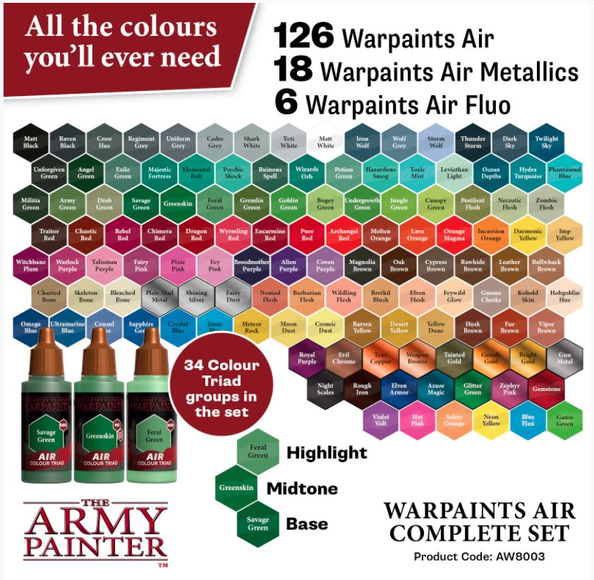 Warpaints Air Complete Set - 126 Colours
