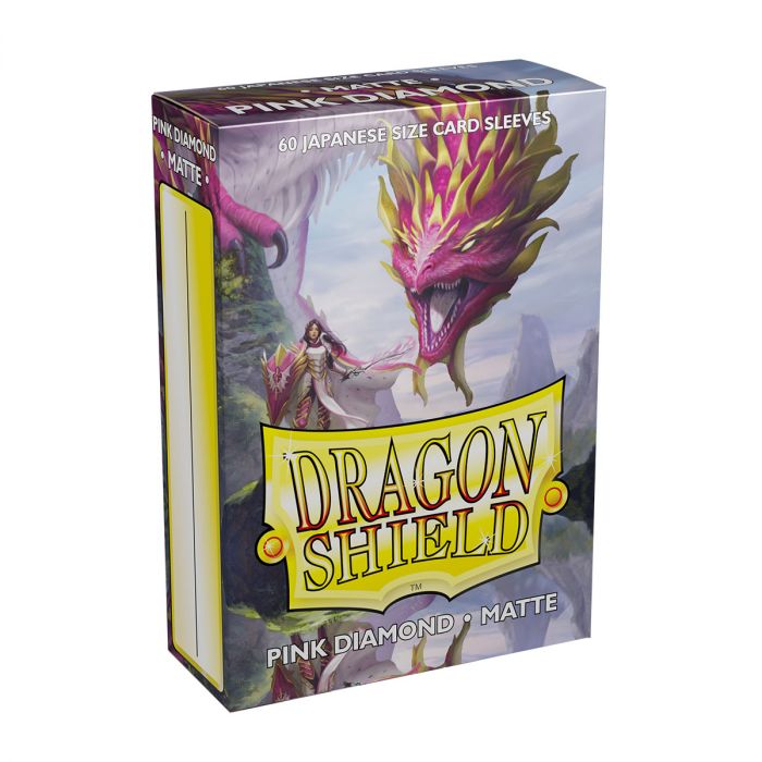 DRAGON SHIELD SLEEVES JAPANESE MATTE PINK DIAMOND 60CT