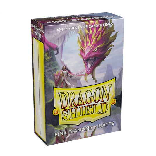 DRAGON SHIELD SLEEVES JAPANESE MATTE PINK DIAMOND 60CT