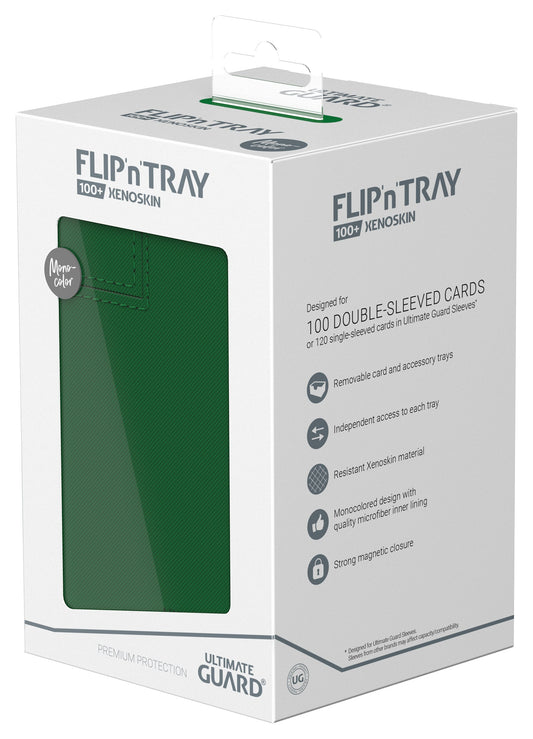 UG FLIP N TRAY DECK CASE MONOCOLOR GREEN 100+