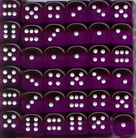 TRANSLUCENT 36D6 PURPLE/WHITE 12MM