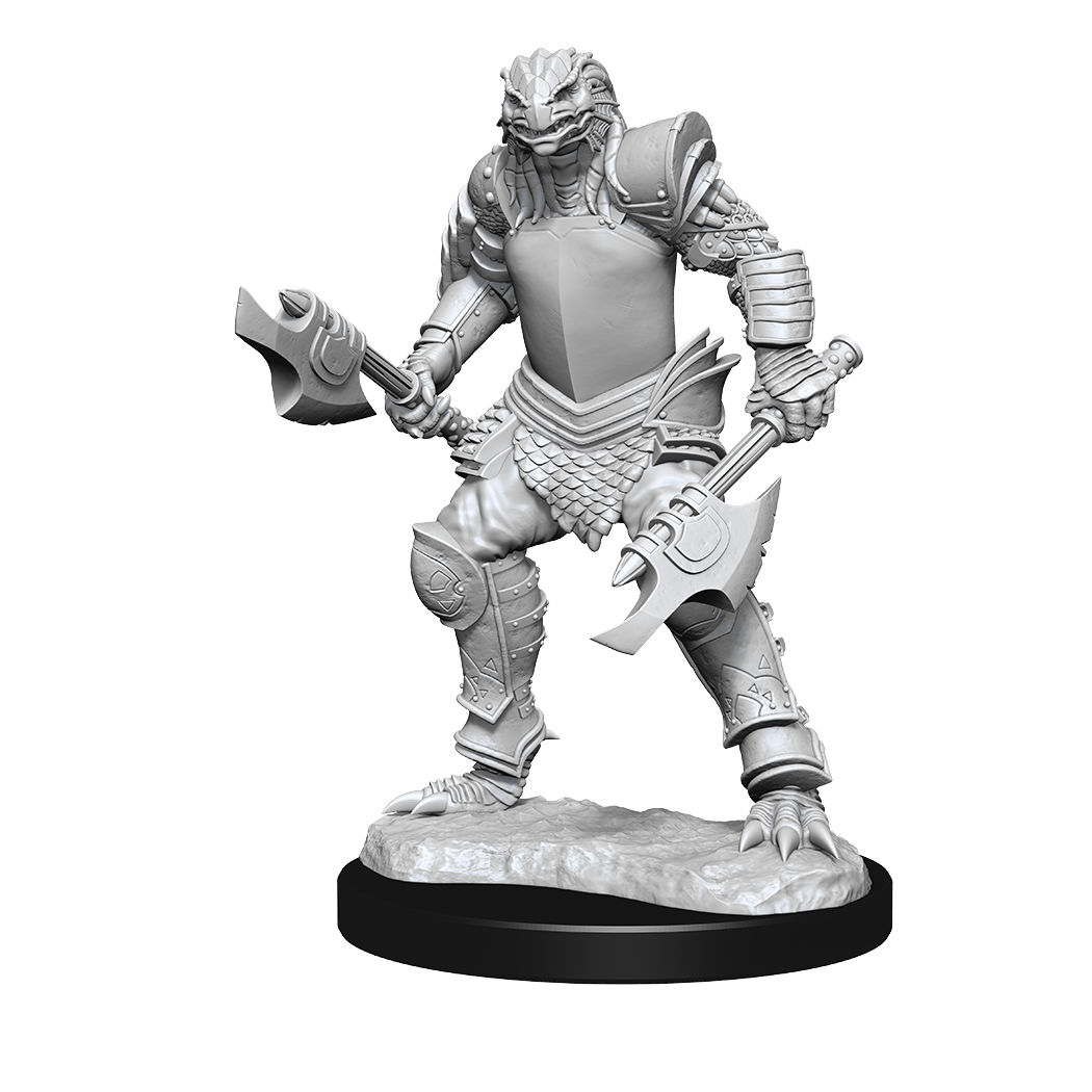 DND UNPAINTED MINIS WV15 DRAGONBORN FIGHTER FEMALE (PREORDER)