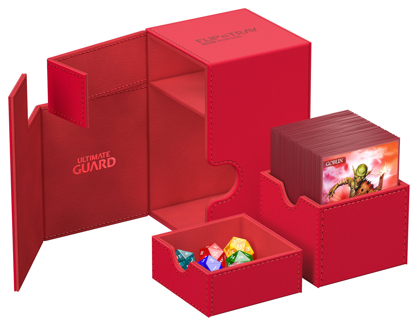 UG FLIP N TRAY DECK CASE MONOCOLOR RED 100+
