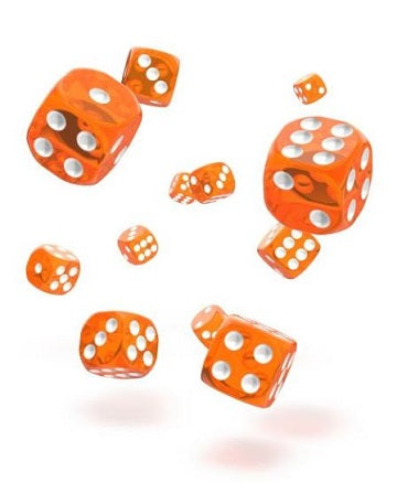 OAKIE DOAKIE 36D6 12MM DICE - TRANSLUCENT ORANGE
