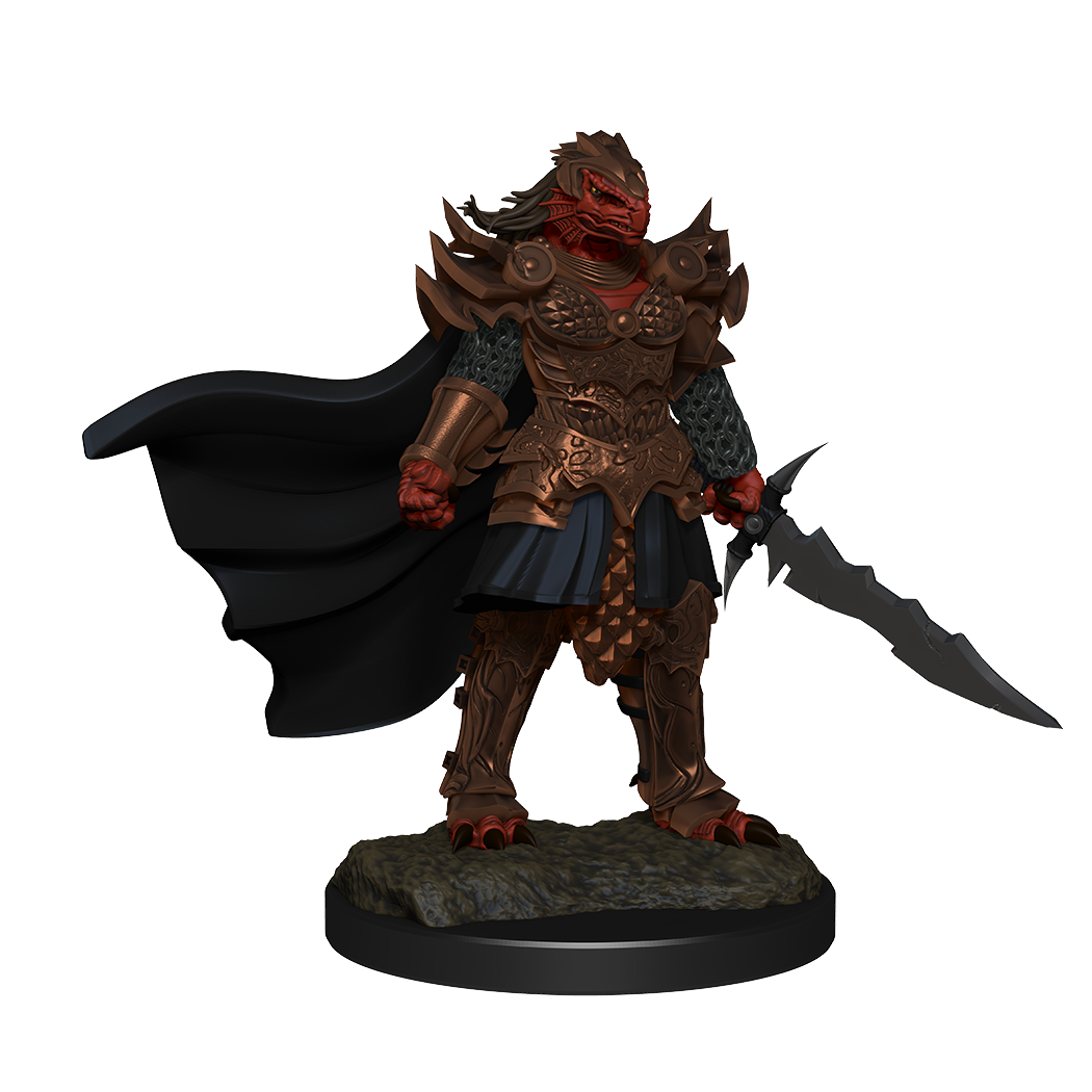 DND UNPAINTED MINIS WV15 DRAGONBORN FIGHTER FEMALE (PREORDER)