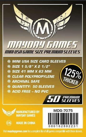 MAYDAY THICK SLEEVES 41MM X 63MM 50CT