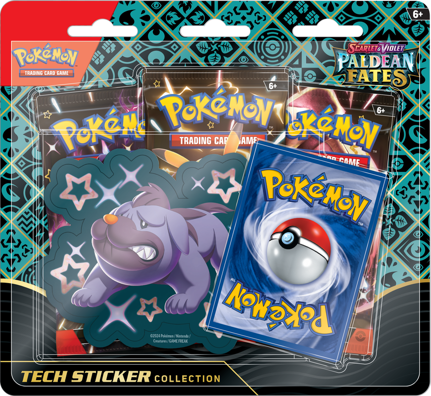 Pokemon SV4.5 Paldean Fates Tech Sticker Collection Maschiff