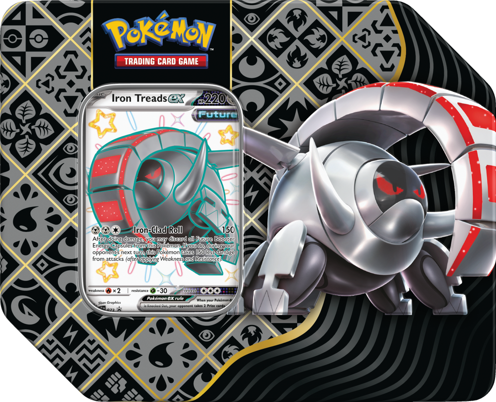 Pokemon SV4.5 Paldean Fates Tin Iron Treads EX