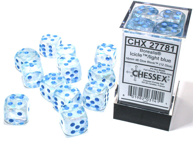 BOREALIS 12D6 ICICLE/LIGHT BLUE 16MM LUMINARY