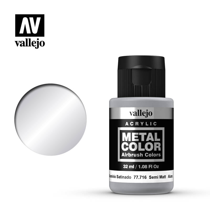 VALLEJO: METAL COLOR SEMI MATE ALUMINIUM (32ML)