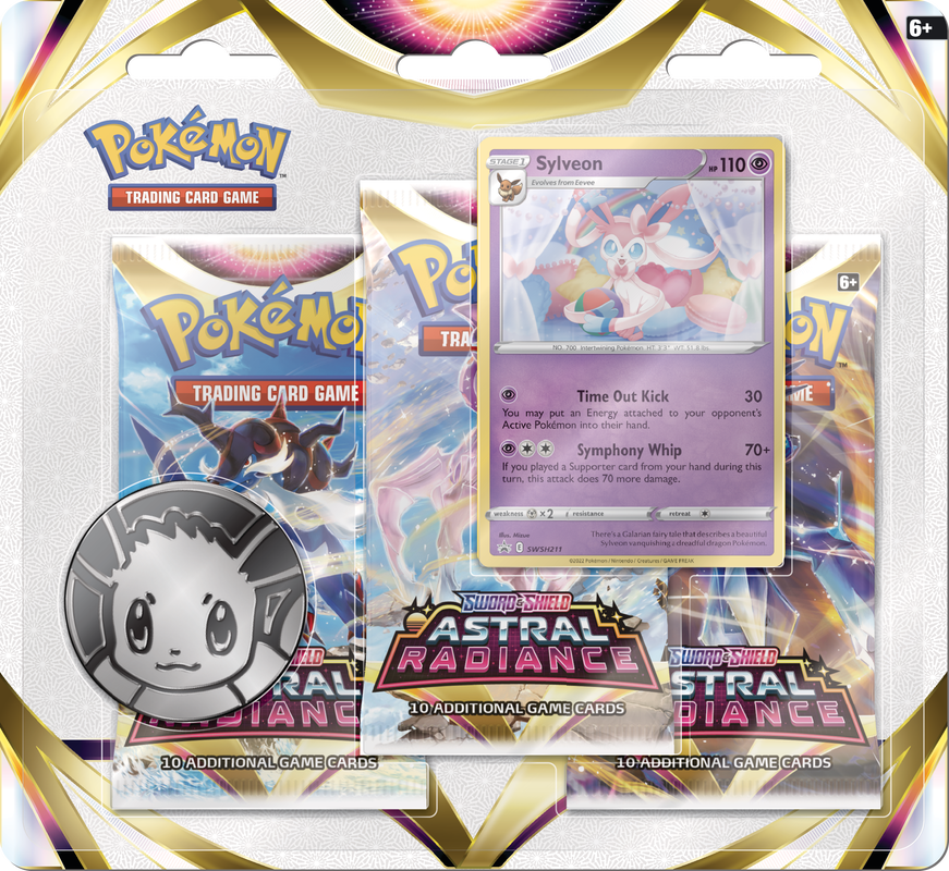 POKEMON SWSH10 ASTRAL RADIANCE 3PK BLISTER SYLVEON