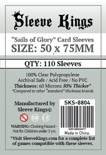 SK 'SAILS OF GLORY' SLEEVES 50MM X 75MM 110CT