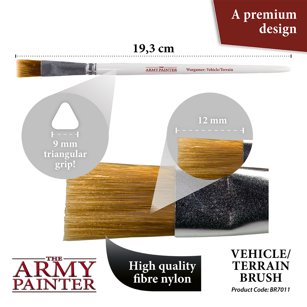 ARMY PAINTER - WARGAMER BRUSH - VEHICLE / TERRAIN
