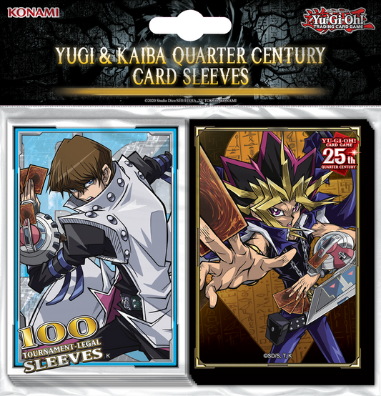 YGO YUGI/KAIBA QUARTER CENTURY CARD SLEEVES (100CT)